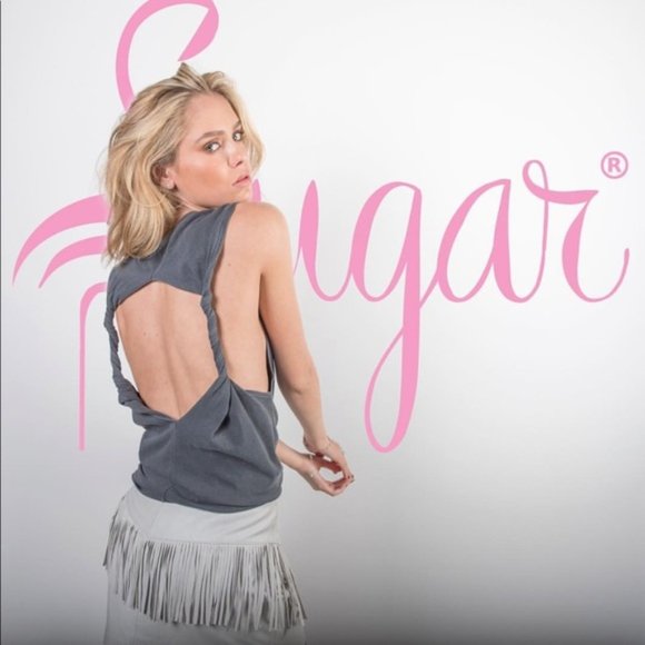 This is What a Feminist Looks Like Twist Back Tank S M Gray - Picture 7 of 8